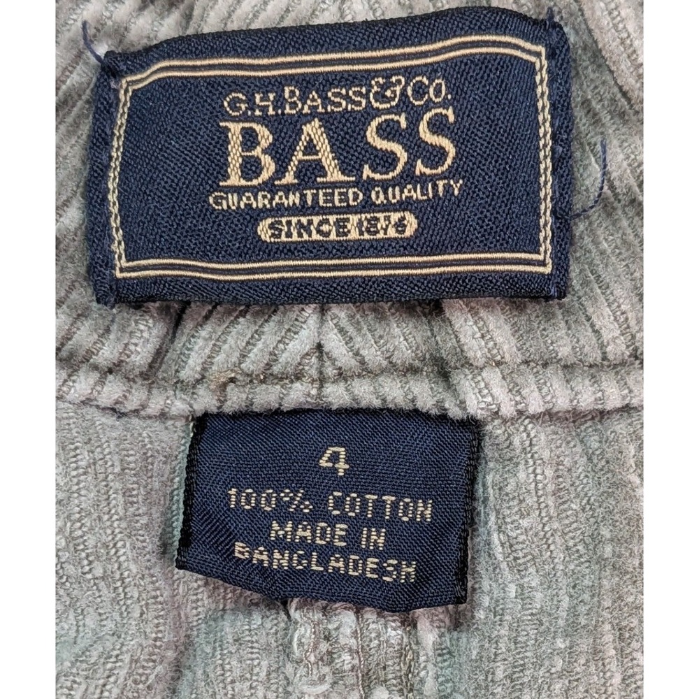 G.H. Bass & Co. Corduroy Maxi Skirt Womens 4 Olive Green Excellent Utility Slit - Picture 3 of 4